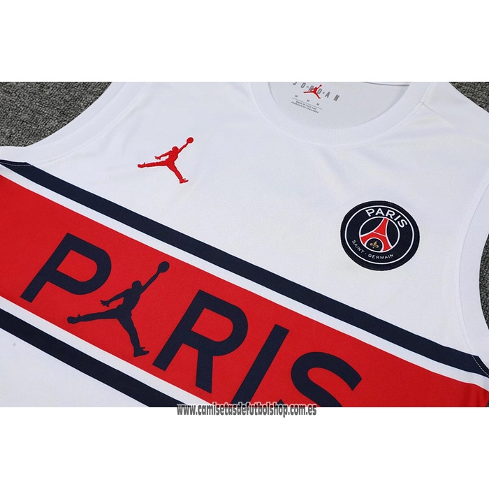 Camiseta de Entrenamiento Paris Saint-Germain 22-23 Sin Mangas Blanco y Rojo